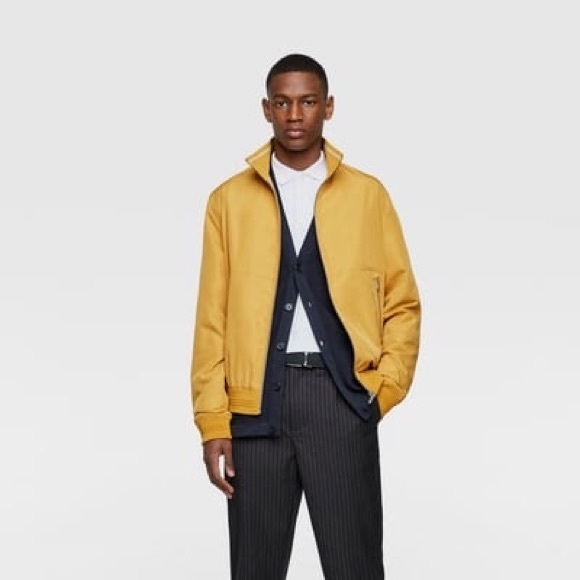 Zara Jackets & Coats Zara Mens Yellow Short Collar Jacket Poshmark